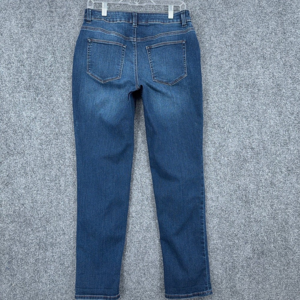 Chico's The Platinum Boyfriend Jeans Women 0 Ankle Cotton Spandex Blue‎ - Picture 2 of 9